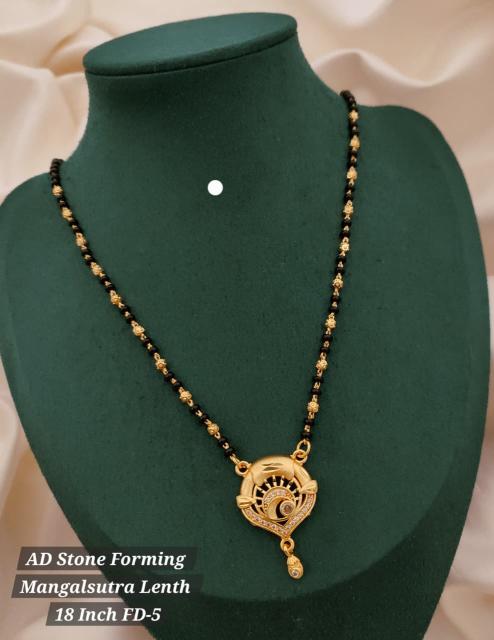 AD Stone forming mangalsutra lenth 18 inch FD 5 Artificial jewellery suppliers in Surat